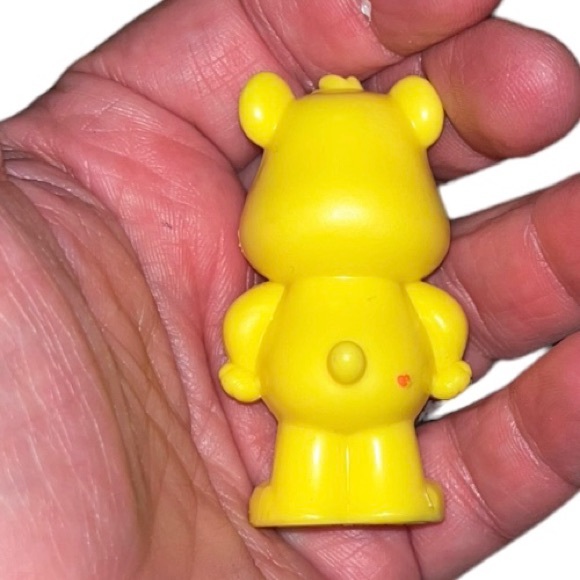 Care Bears FUNSHINE BEAR Mini Figure Doll Series 1 With Case And I Care Coin - Picture 4 of 10